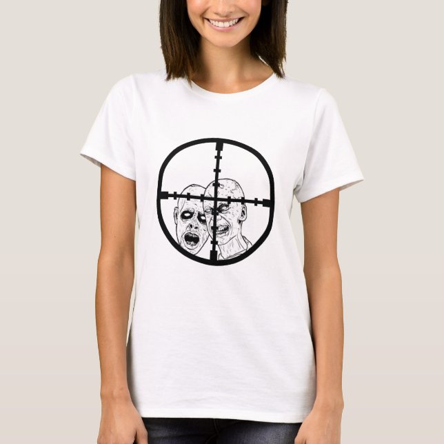 T-shirts Crosshairs do zombi (Frente)