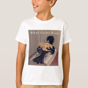 T-shirts Crow Lendo O Raven Engraçado