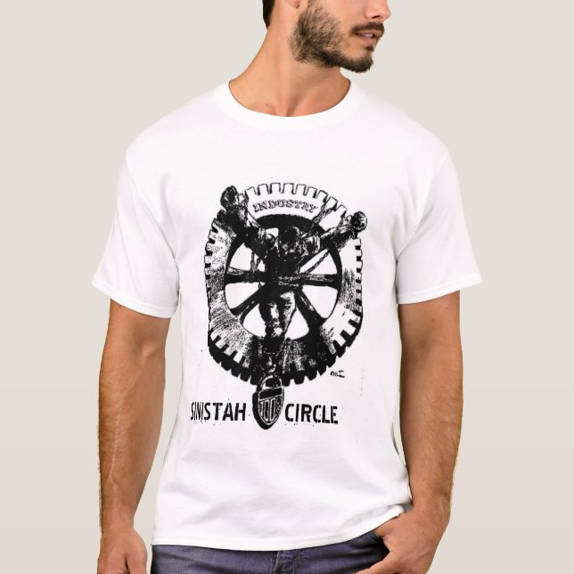 T-shirts Crucificação Círculo-Industrial de SINISTAH (Frente)