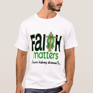 T-shirts Cruz 1 das matérias da fé da doença renal