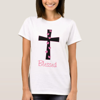 T-shirts Cruz abençoada do coração