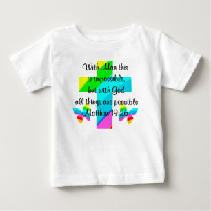 T-SHIRTS CRUZ BONITA E ARCO-ÍRIS MATTHEUS 19:26 DESIGN