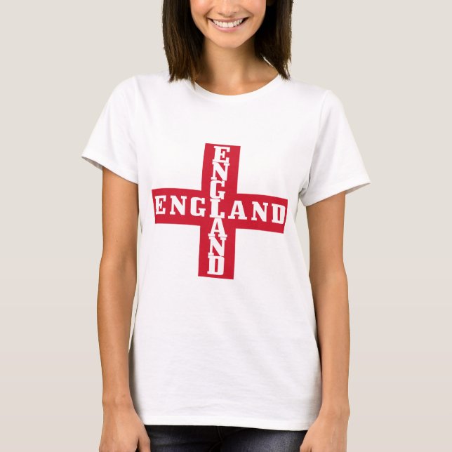 T-shirts Cruz de Inglaterra St George do futebol (Frente)