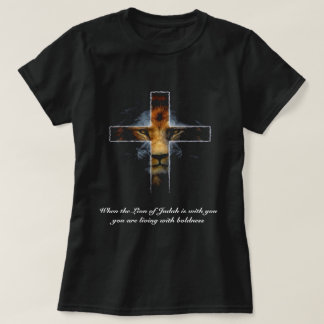 T-shirts Cruz - Jesus como o leão de Judah