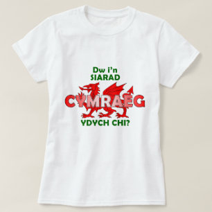 T-shirts crys-T de Cymraeg do siarad do i'n de Dw