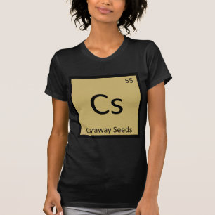 T-shirts Cs - Sementes de Alcaravia Símbolo da Tabela Perió