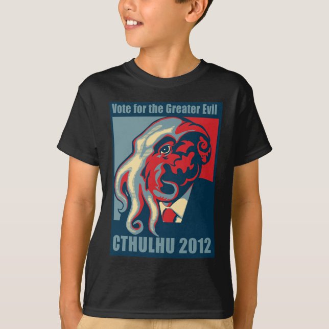 T-shirts Cthulhu para o presidente 2012 (Frente)