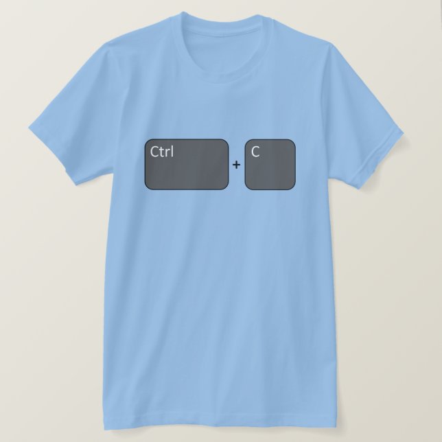 T-shirts Ctrl + C Copiar (Frente do Design)