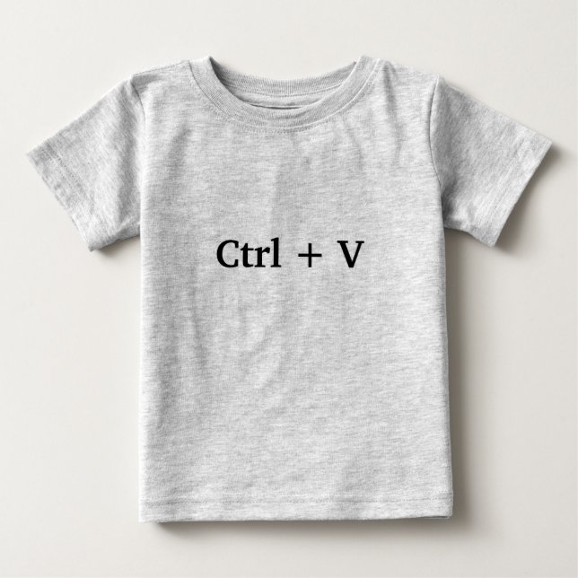 T-shirts Ctrl + V - colar - (Copiar e Colar) Excelente para (Frente)