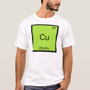T-shirts Cu - Símbolo De Elemento De Química Engraçado C
