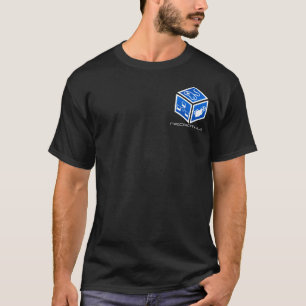 T-shirts Cubo azul de K5K com SEU NOME na parte dianteira
