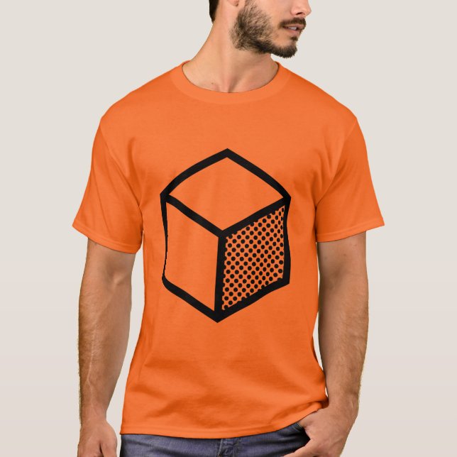 T-shirts Cubo - Preto na Luz (Frente)