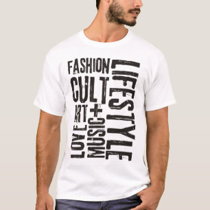 T-shirts CULTO DE MODA DE VIDA - preto