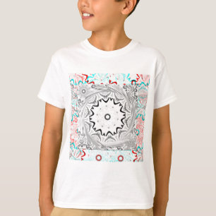 T-shirts Cultura Africana vibrante: Uma fusão rosa e ciano