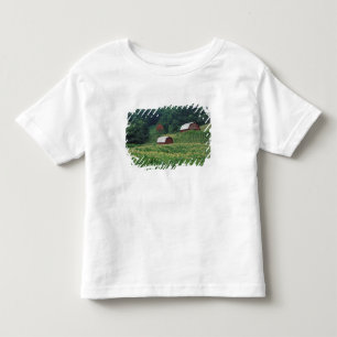 T-shirts Cultura de tabaco e par de celeiros de tabaco verm