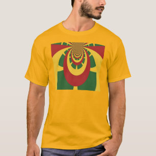 T-shirts Cultura Inspiradora Cores da Arte Rasta Jamaicana
