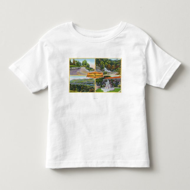 T-shirts Cumprimento com das vistas cénicos (Frente)