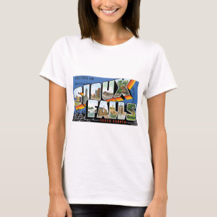 T-shirts Cumprimentos de Sioux Falls, South Dakota! Retro