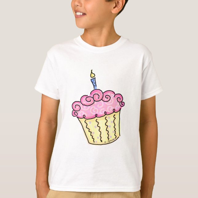 T-shirts Cupcake bonito (Frente)