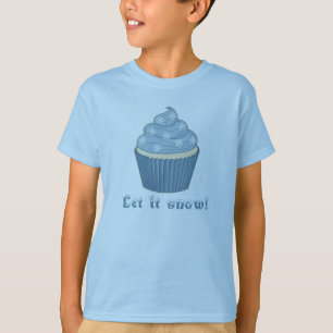 T-shirts Cupcake invernal com texto