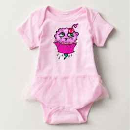 T-shirts Cupcake Nublado Baby Tutu Romper