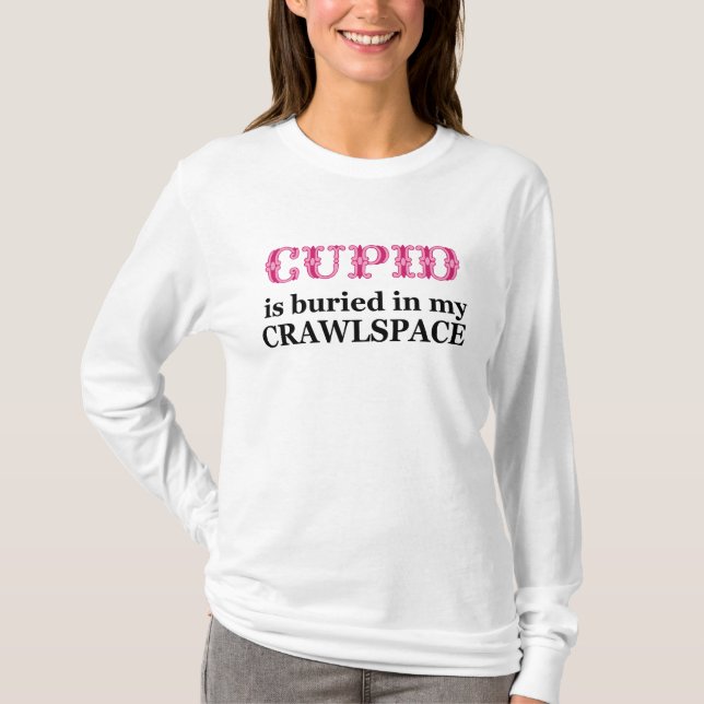 T-shirts Cupido No Meu Crawspace (Frente)