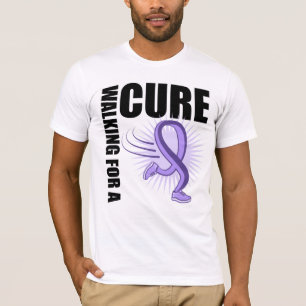 T-shirts Cura do general Cancer Walking Para Um