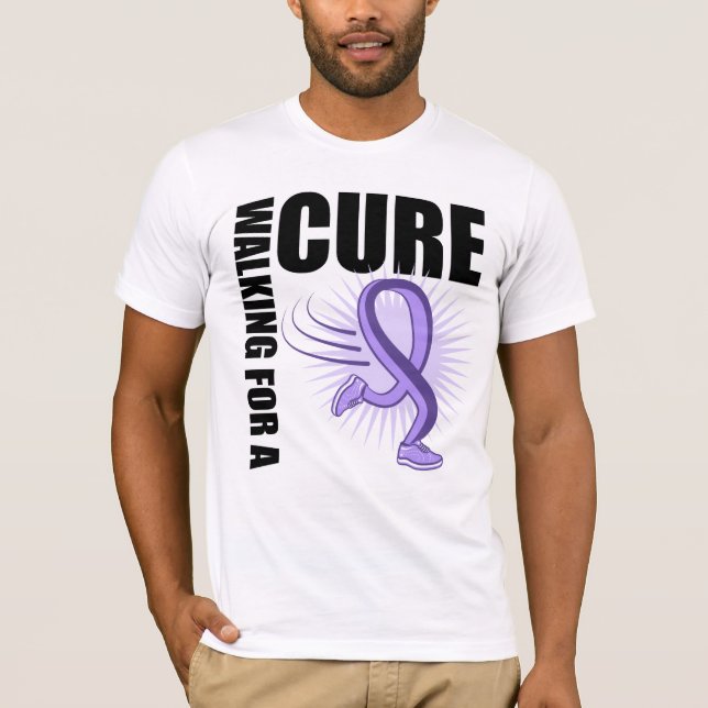 T-shirts Cura do general Cancer Walking Para Um (Frente)