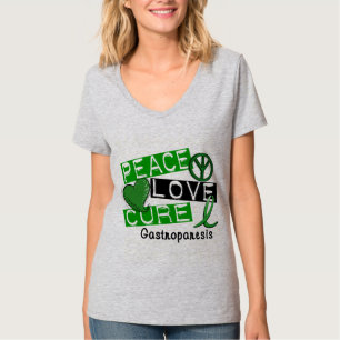 T-shirts Cura Gastroparesis do amor da paz