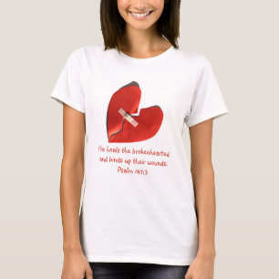 T-shirts Curandeiro da arte da escritura do 147:3 do salmo
