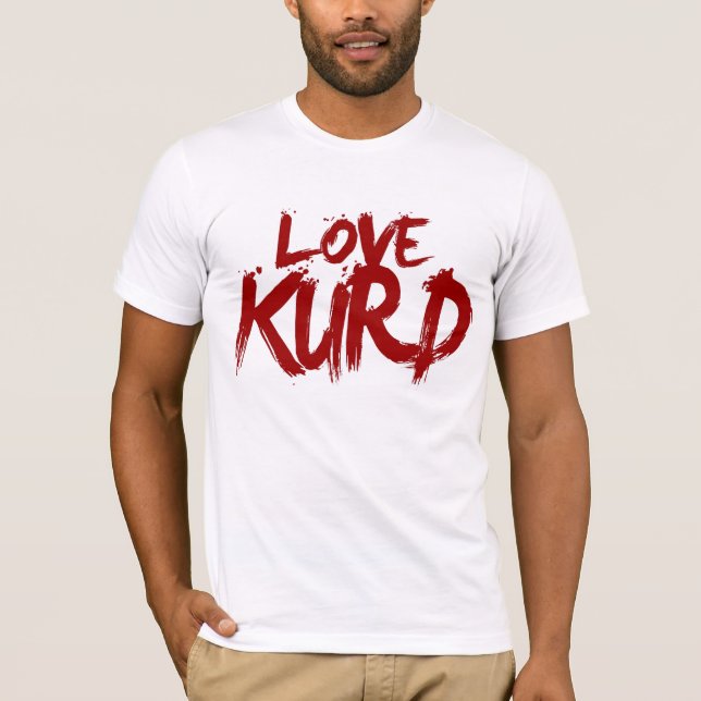 T-shirts Curdo do amor (Frente)