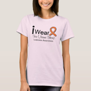 T-shirts Customizável eu visto a fita da leucemia