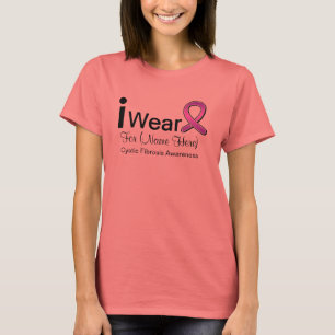 T-shirts Customizável eu visto uma fita da fibrose cístic