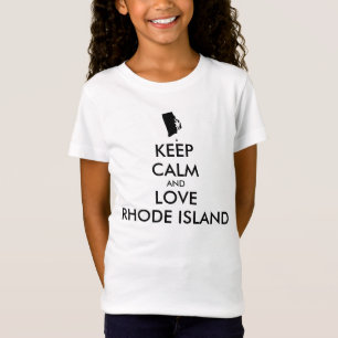 T-shirts Customizável MANTENHA A CALMA e AME RHODE - ILHA