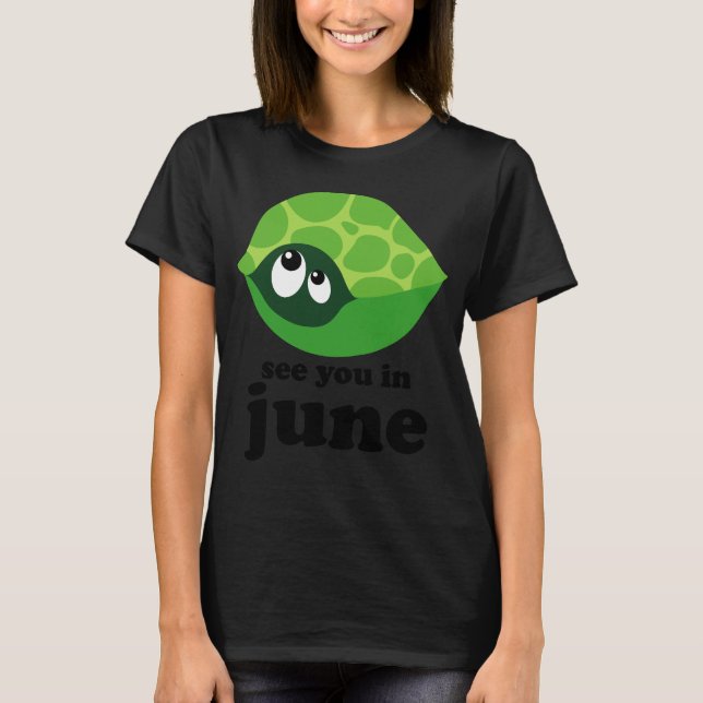 T-shirts Cute Devido Em Junho De Maternidade (Frente)