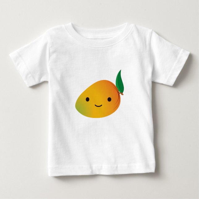 T-shirts Cute Kawaii sorrindo Mango (Frente)