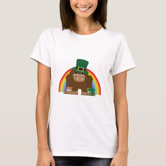 T-shirts Cute Leprechaun Bigfoot (Frente)