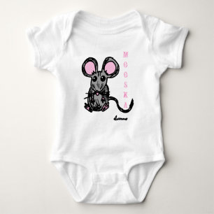 T-shirts Cute Mooska Mouse Criança Creeper