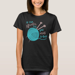 T-shirts Cutuco Engraçado Tricotor Agulhas Yarn