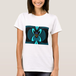 T-shirts Cyan Abstrato Art Impressão