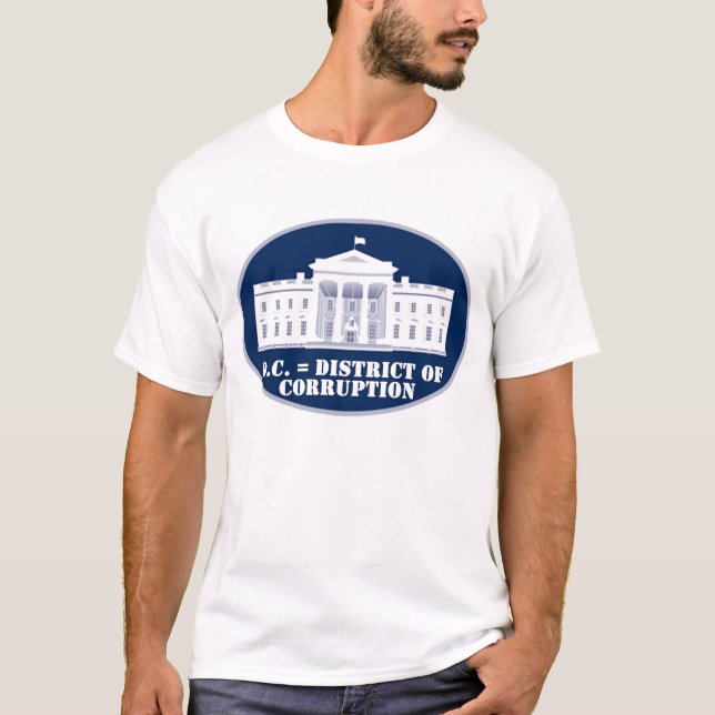 T-shirts D.C. = distrito da corrupção (Frente)