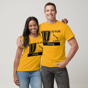 T-shirts D é mergulhando