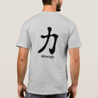 Da força do Kanji da escrita parte traseira
