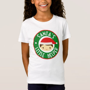 T-shirts Da menina pequena do ajudante do papai noel o