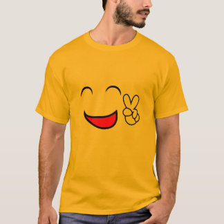 T-shirts Da paz traje do grupo do Emoticon para fora