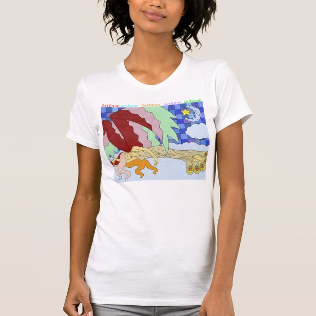 T-shirts da "resto feminino beleza " (Frente)
