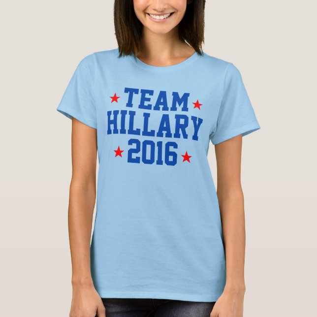 T-shirts Da "t-shirt do jérsei de HILLARY 2016 EQUIPE" das (Frente)