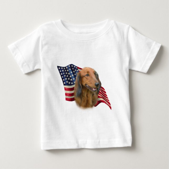 T-shirts Dachshund Flag (Frente)
