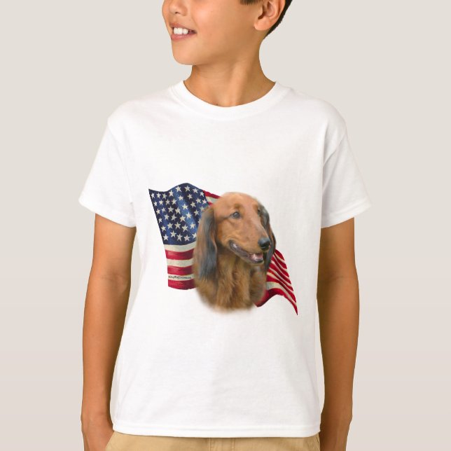 T-shirts Dachshund Flag (Frente)