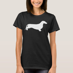 T-shirts Dachshund silhout White + suas ideias